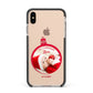 First Christmas Personalised Photo Apple iPhone Xs Max Impact Case Black Edge on Gold Phone