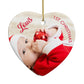 First Christmas Personalised Photo Heart Decoration