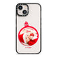 First Christmas Personalised Photo iPhone 13 Black Impact Case on Silver phone