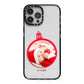 First Christmas Personalised Photo iPhone 13 Pro Max Black Impact Case on Silver phone