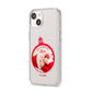 First Christmas Personalised Photo iPhone 14 Clear Tough Case Starlight Angled Image