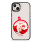 First Christmas Personalised Photo iPhone 14 Plus Black Impact Case on Silver phone
