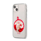 First Christmas Personalised Photo iPhone 14 Plus Clear Tough Case Starlight Angled Image