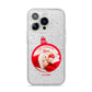 First Christmas Personalised Photo iPhone 14 Pro Glitter Tough Case Silver