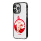 First Christmas Personalised Photo iPhone 14 Pro Max Black Impact Case Side Angle on Silver phone