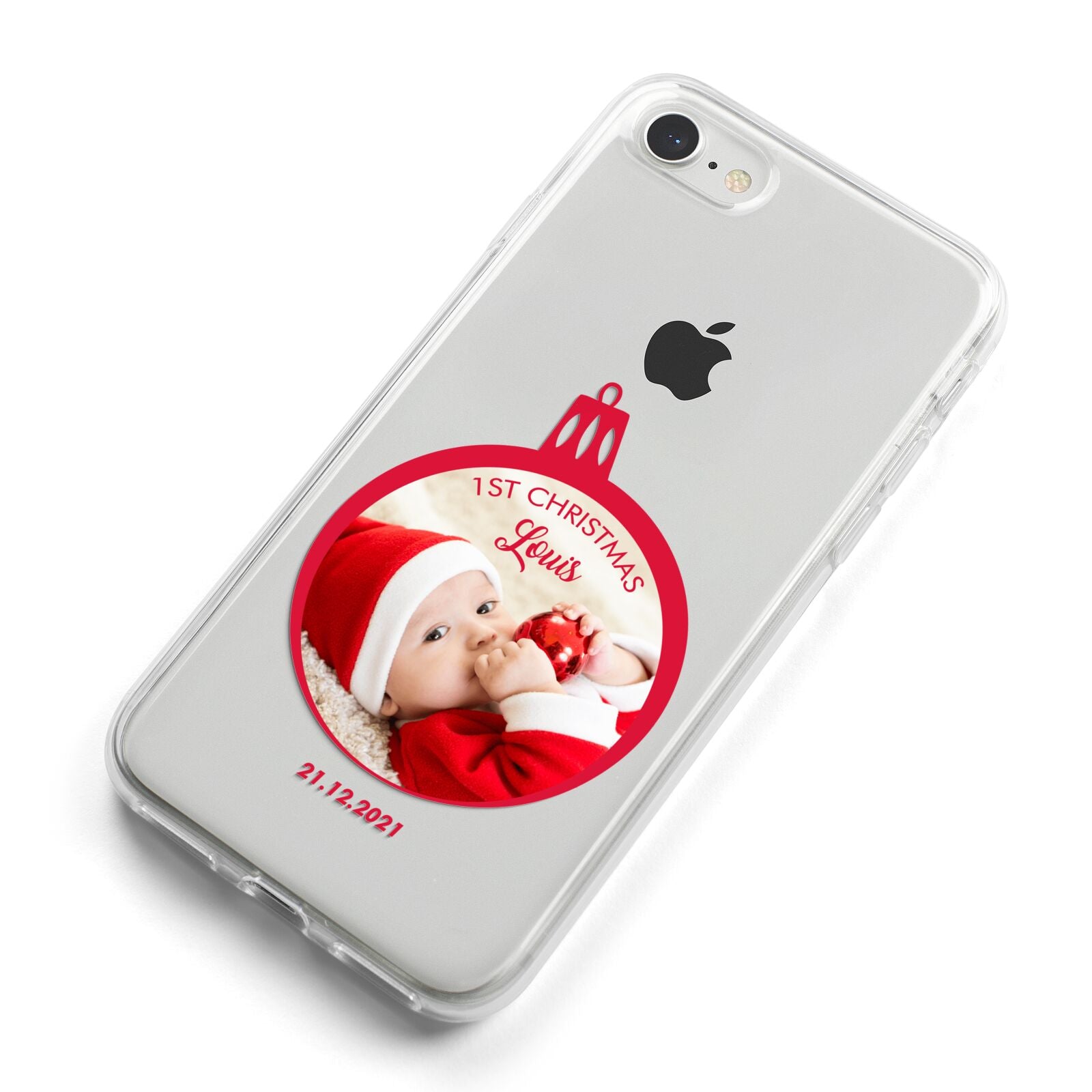 First Christmas Personalised Photo iPhone 8 Bumper Case on Silver iPhone Alternative Image