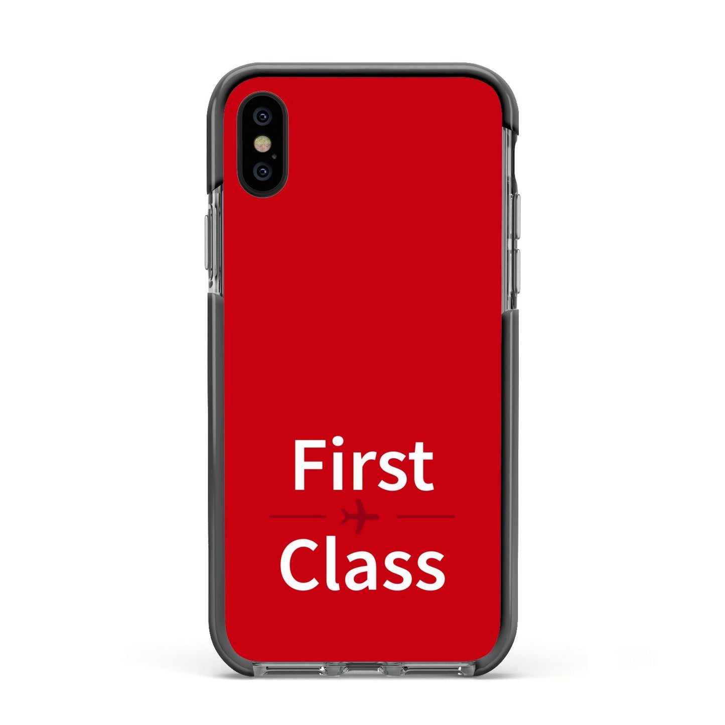 First Class Apple iPhone Xs Impact Case Black Edge on Black Phone