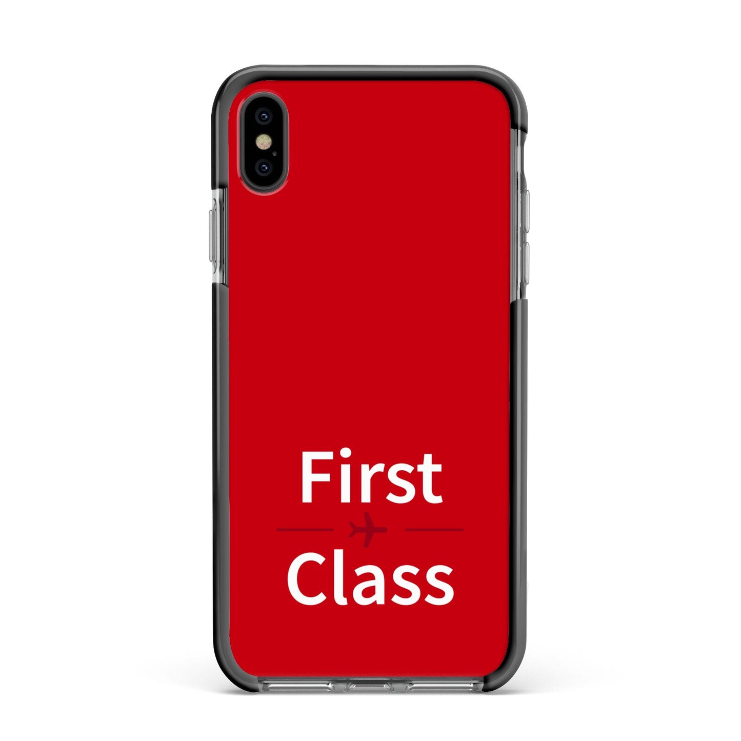 First Class Apple iPhone Xs Max Impact Case Black Edge on Black Phone