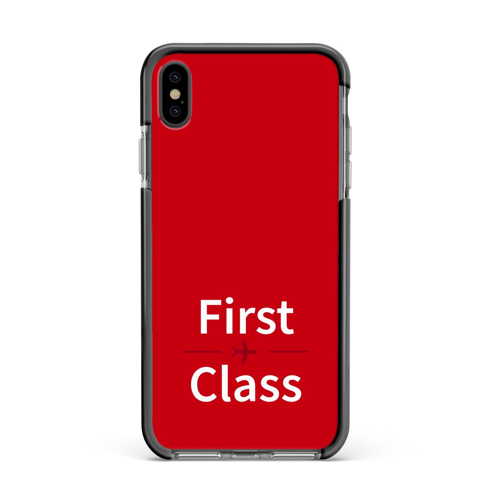 First Class Apple iPhone Xs Max Impact Case Black Edge on Black Phone