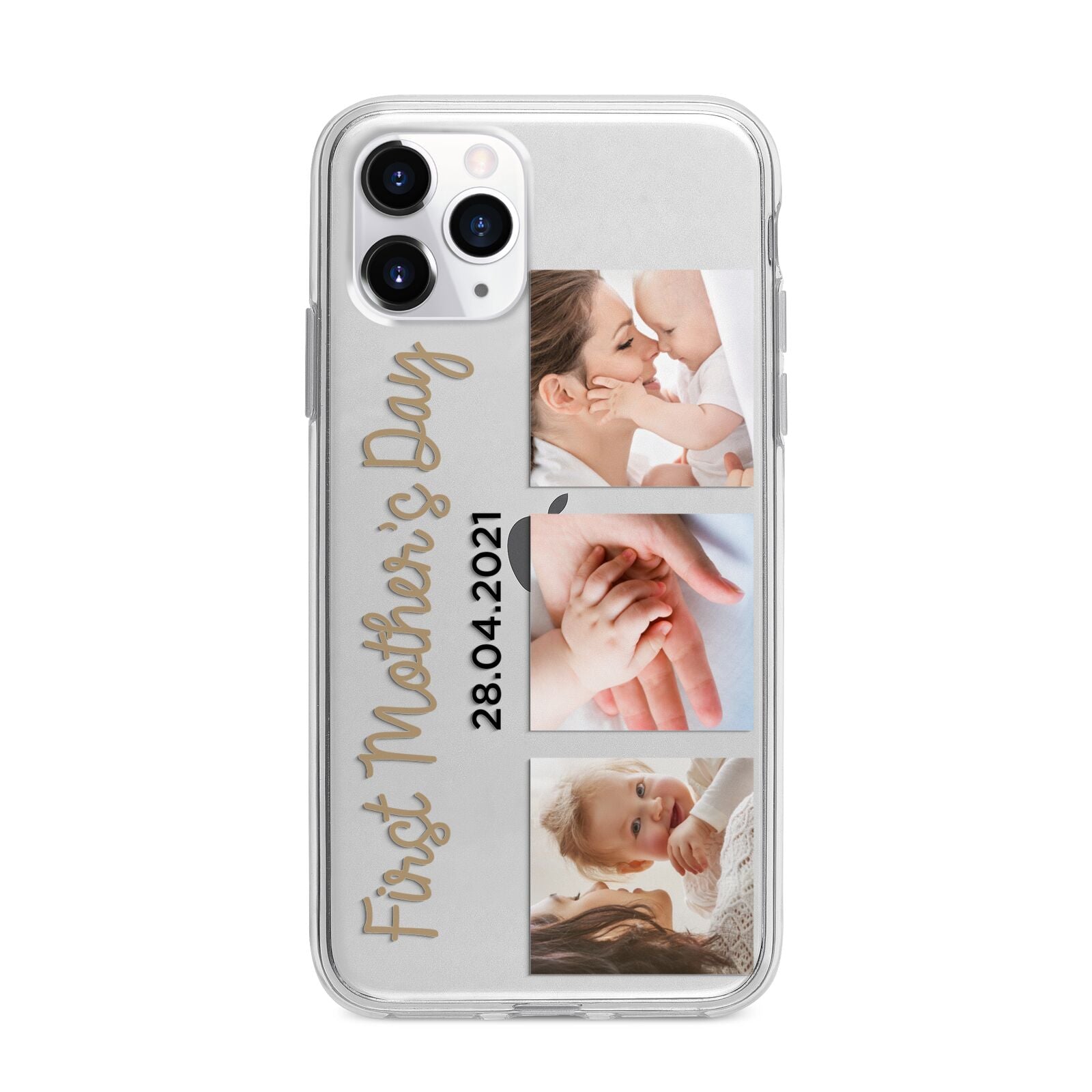 First Mothers Day Photo Apple iPhone 11 Pro Max in Silver with Bumper Case