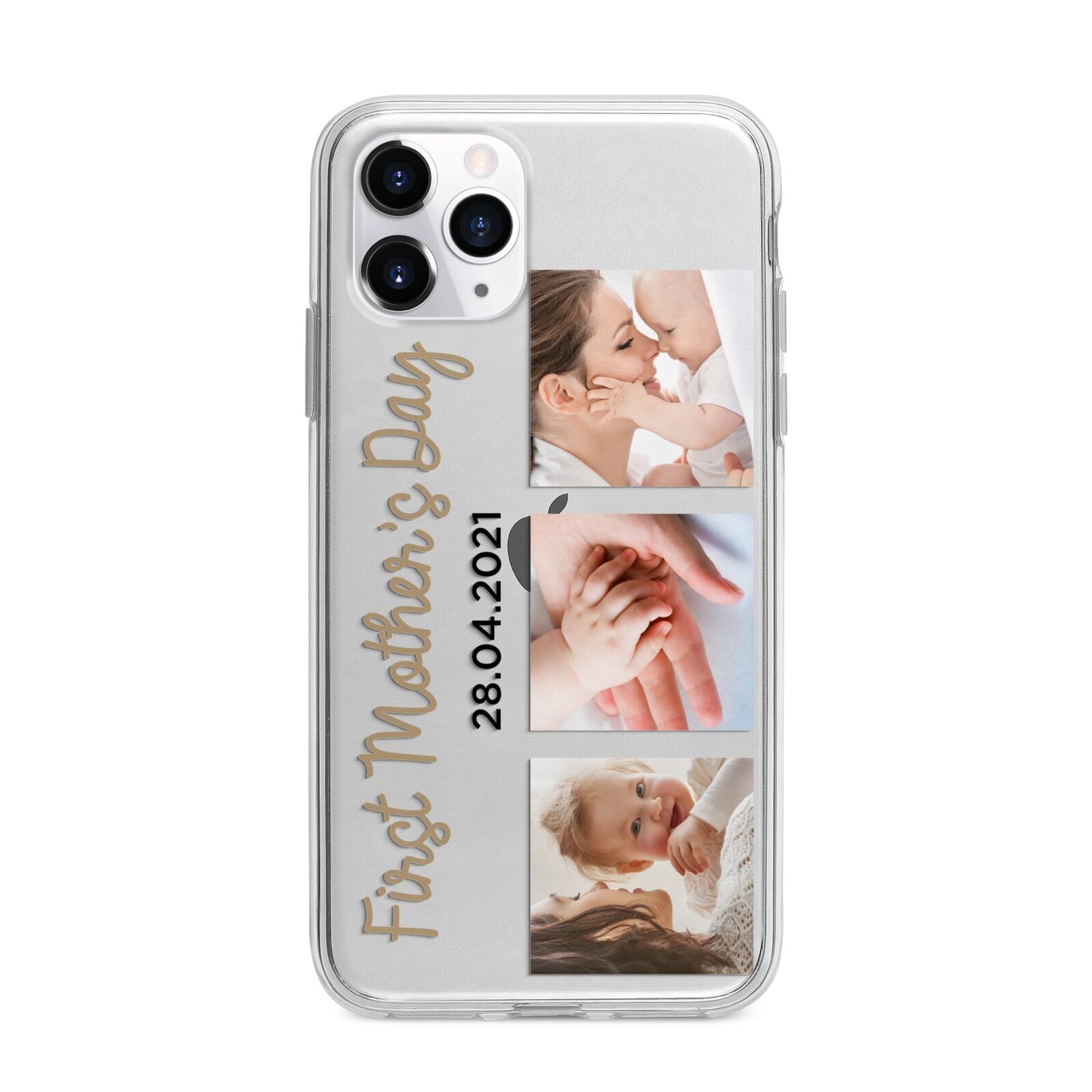 First Mothers Day Photo Apple iPhone 11 Pro in Silver with Bumper Case