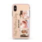 First Mothers Day Photo Apple iPhone Xs Impact Case Pink Edge on Gold Phone