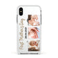First Mothers Day Photo Apple iPhone Xs Impact Case White Edge on Silver Phone