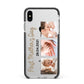 First Mothers Day Photo Apple iPhone Xs Max Impact Case Black Edge on Silver Phone