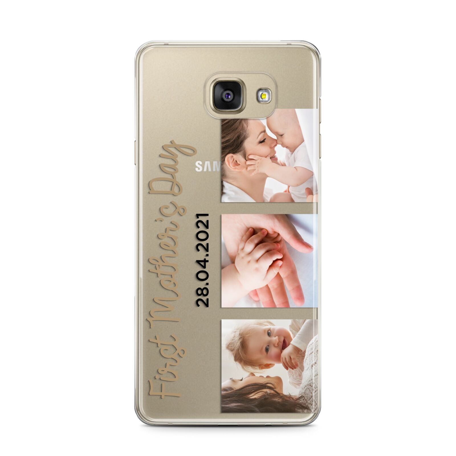 First Mothers Day Photo Samsung Galaxy A7 2016 Case on gold phone