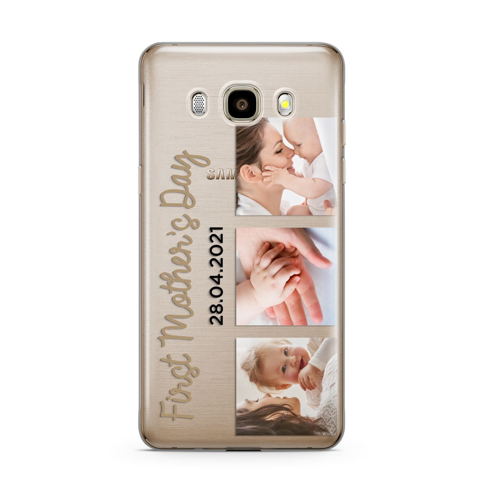 First Mothers Day Photo Samsung Galaxy J7 2016 Case on gold phone
