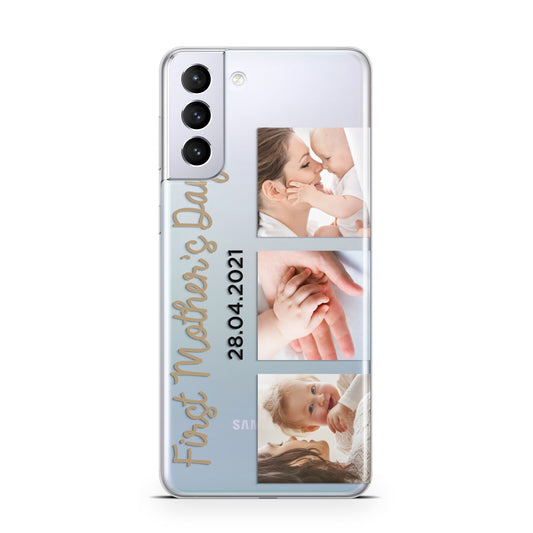 First Mothers Day Photo Samsung S21 Plus Phone Case