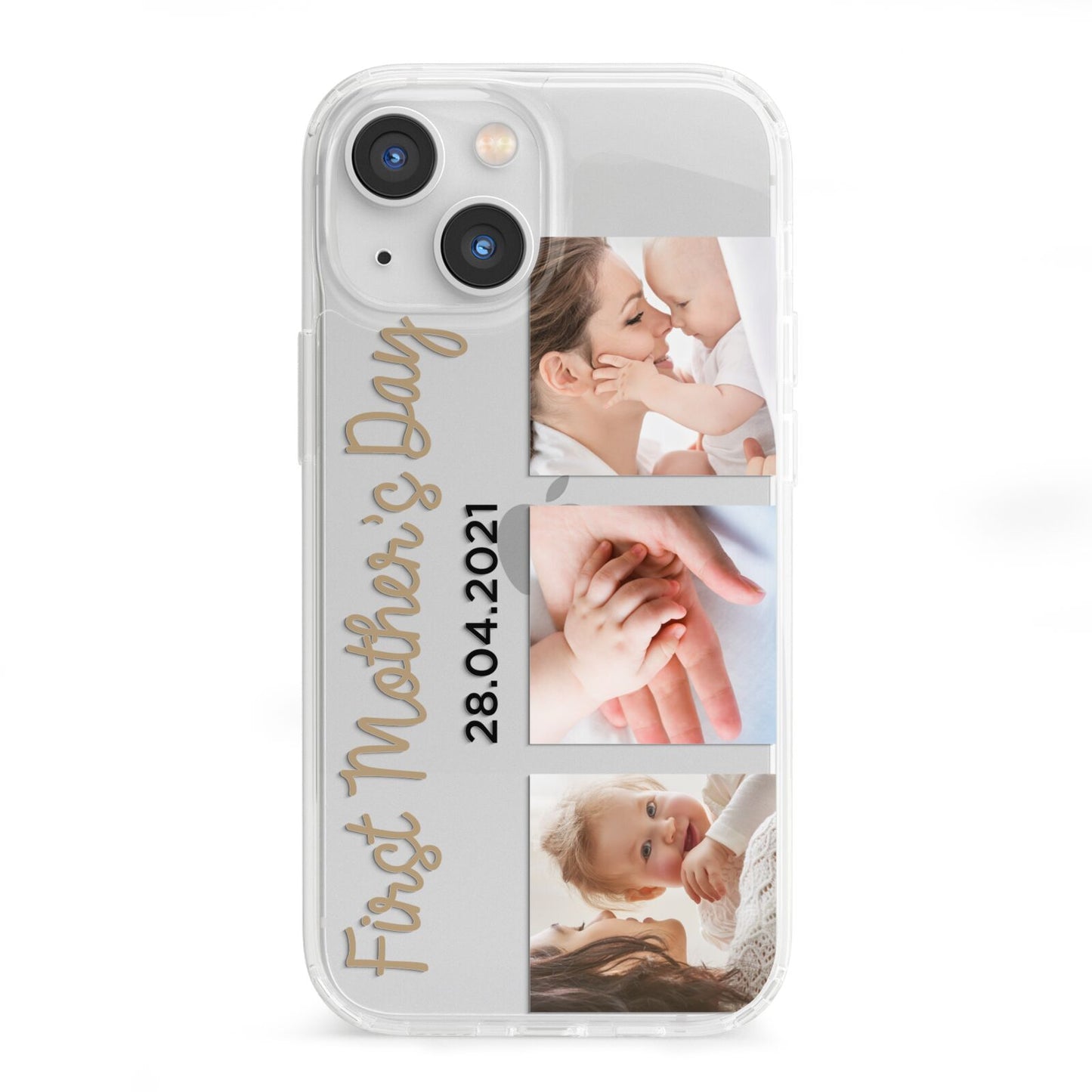 First Mothers Day Photo iPhone 13 Mini Clear Bumper Case