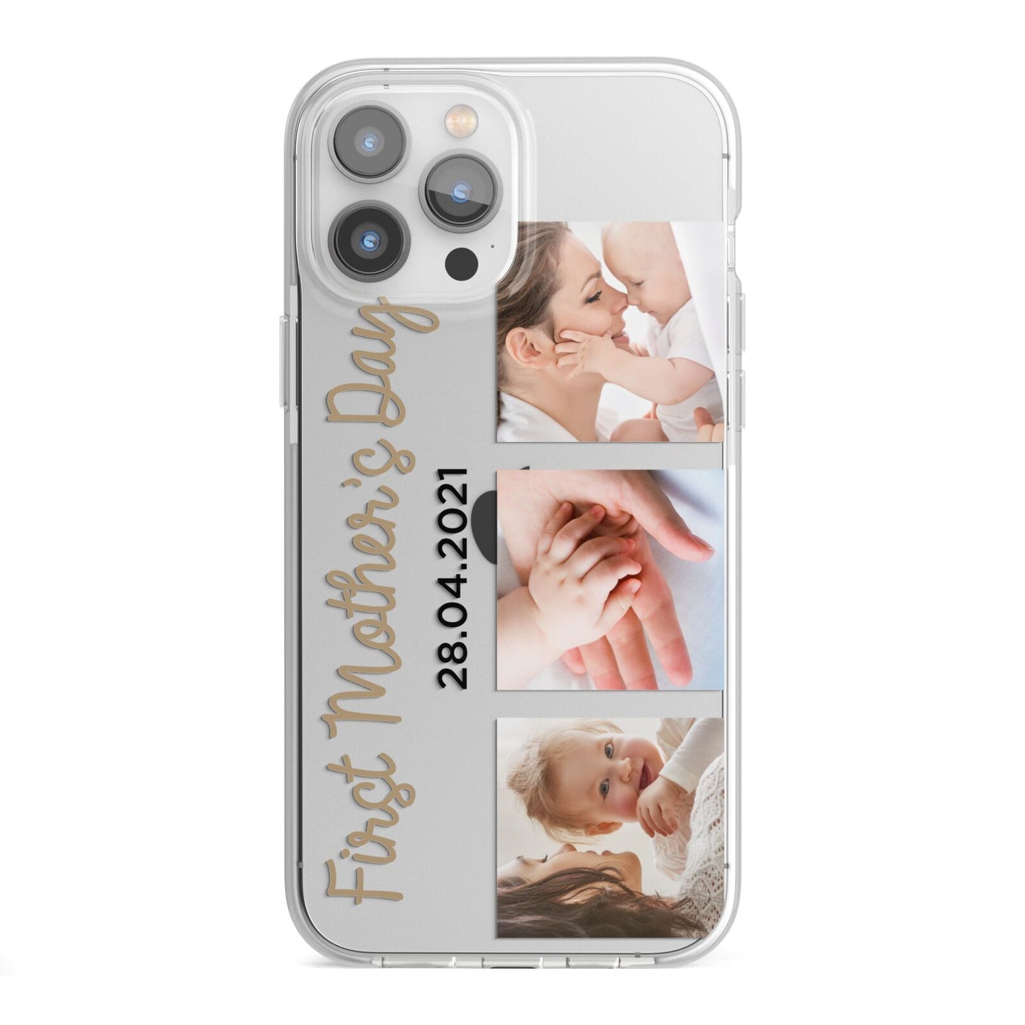 First Mothers Day Photo iPhone 13 Pro Max TPU Impact Case with White Edges