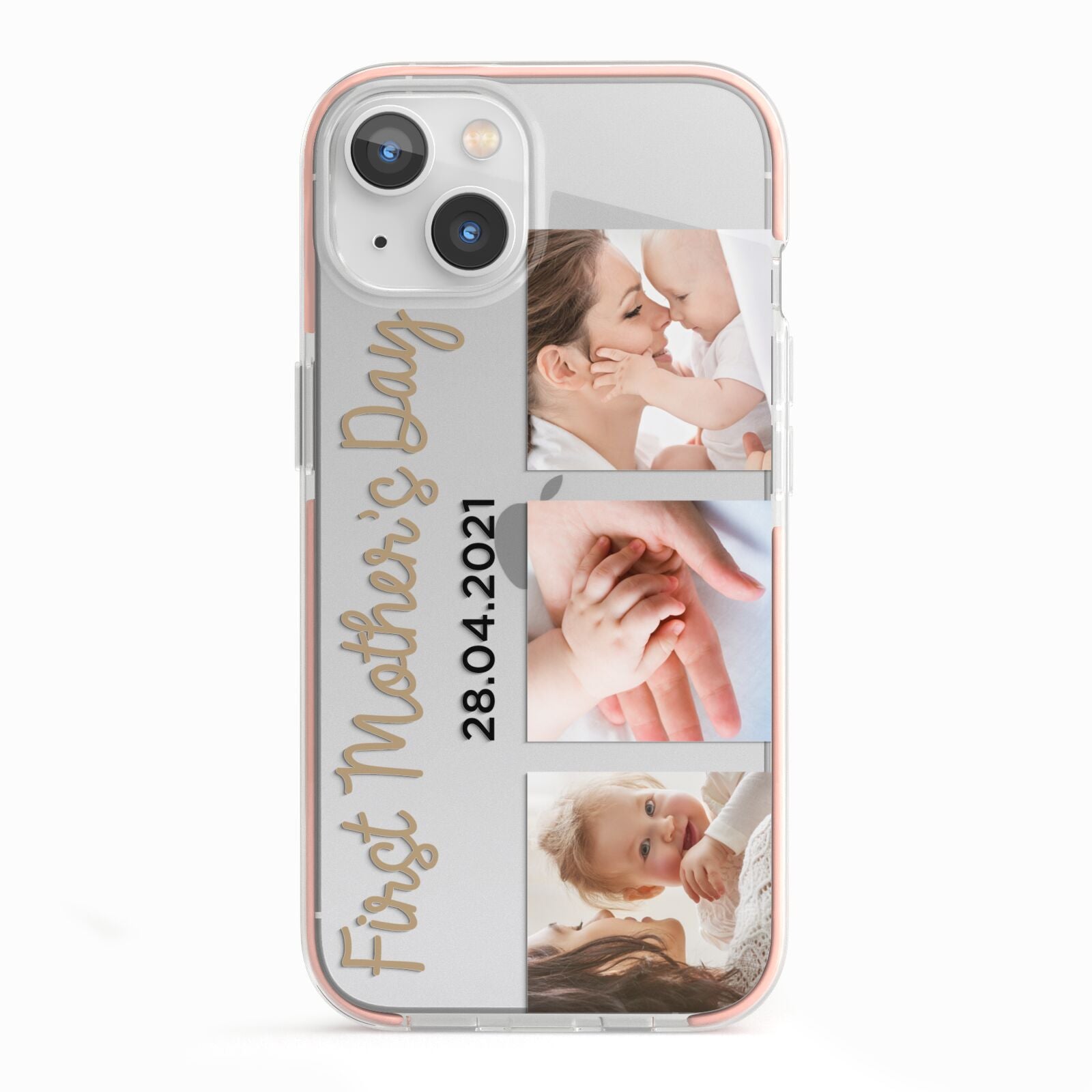 First Mothers Day Photo iPhone 13 TPU Impact Case with Pink Edges