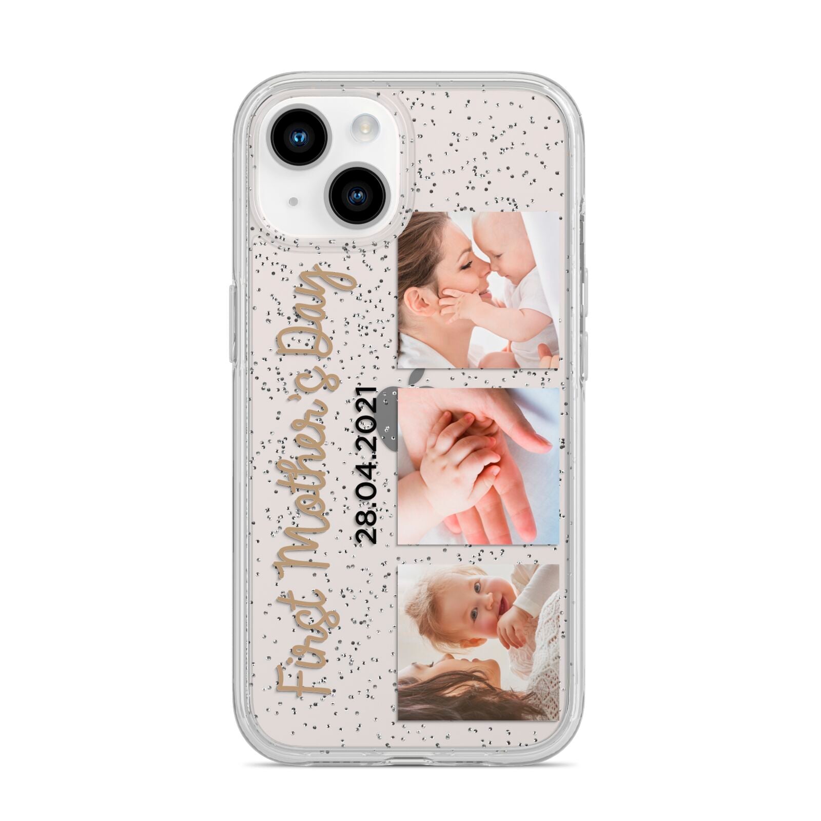 First Mothers Day Photo iPhone 14 Glitter Tough Case Starlight