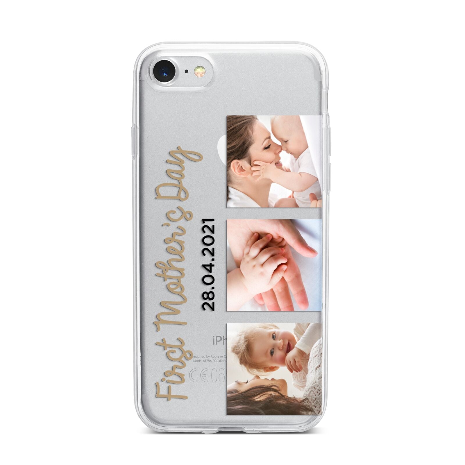First Mothers Day Photo iPhone 7 Bumper Case on Silver iPhone