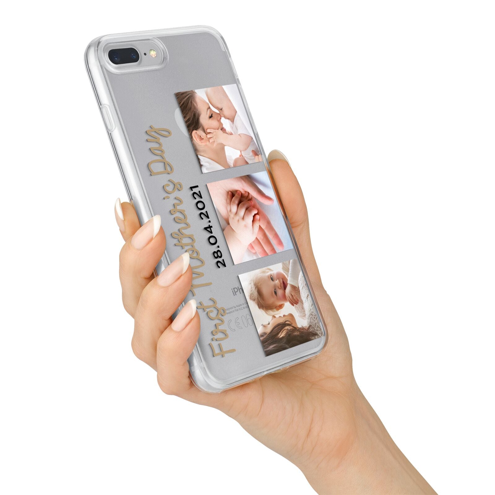 First Mothers Day Photo iPhone 7 Plus Bumper Case on Silver iPhone Alternative Image