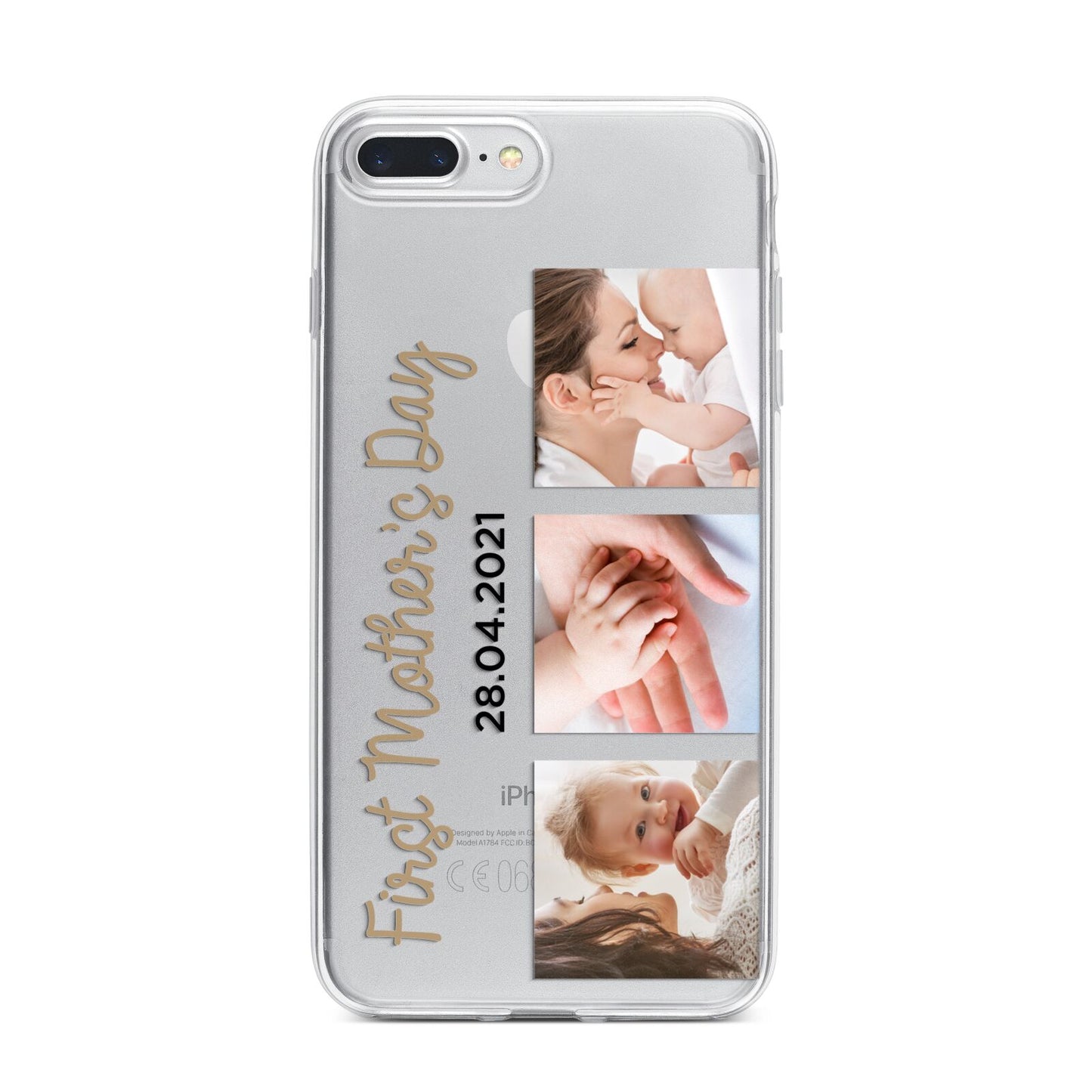 First Mothers Day Photo iPhone 7 Plus Bumper Case on Silver iPhone