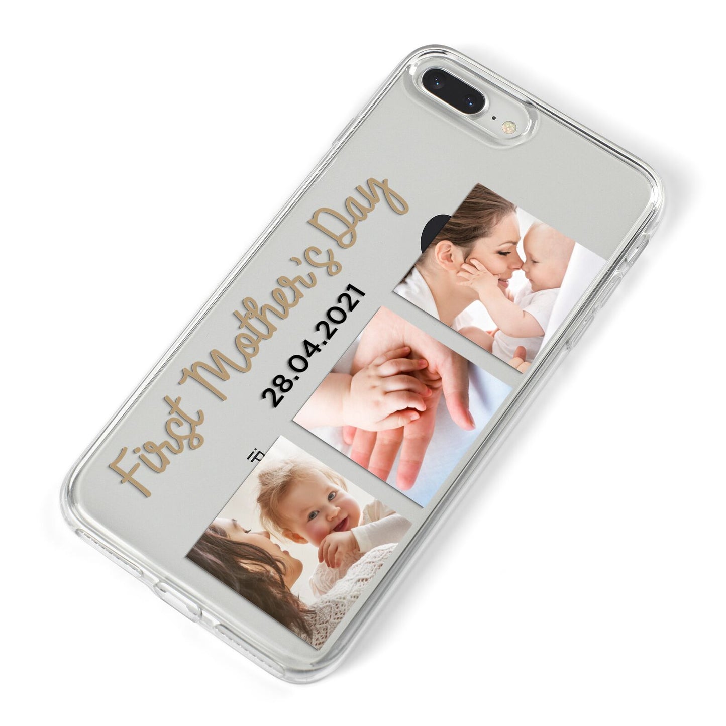 First Mothers Day Photo iPhone 8 Plus Bumper Case on Silver iPhone Alternative Image