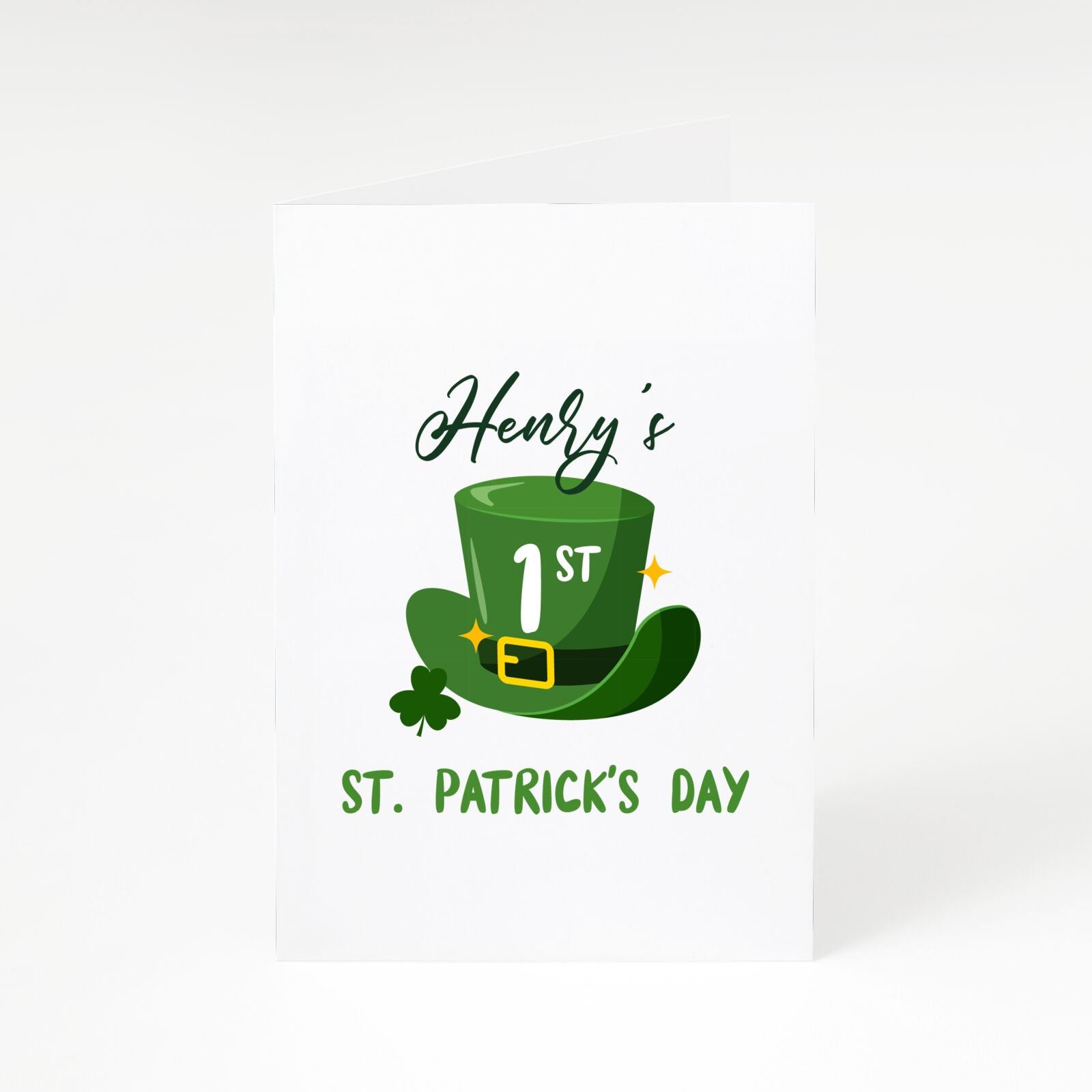 First St Patricks Day Personalised A5 Greetings Card