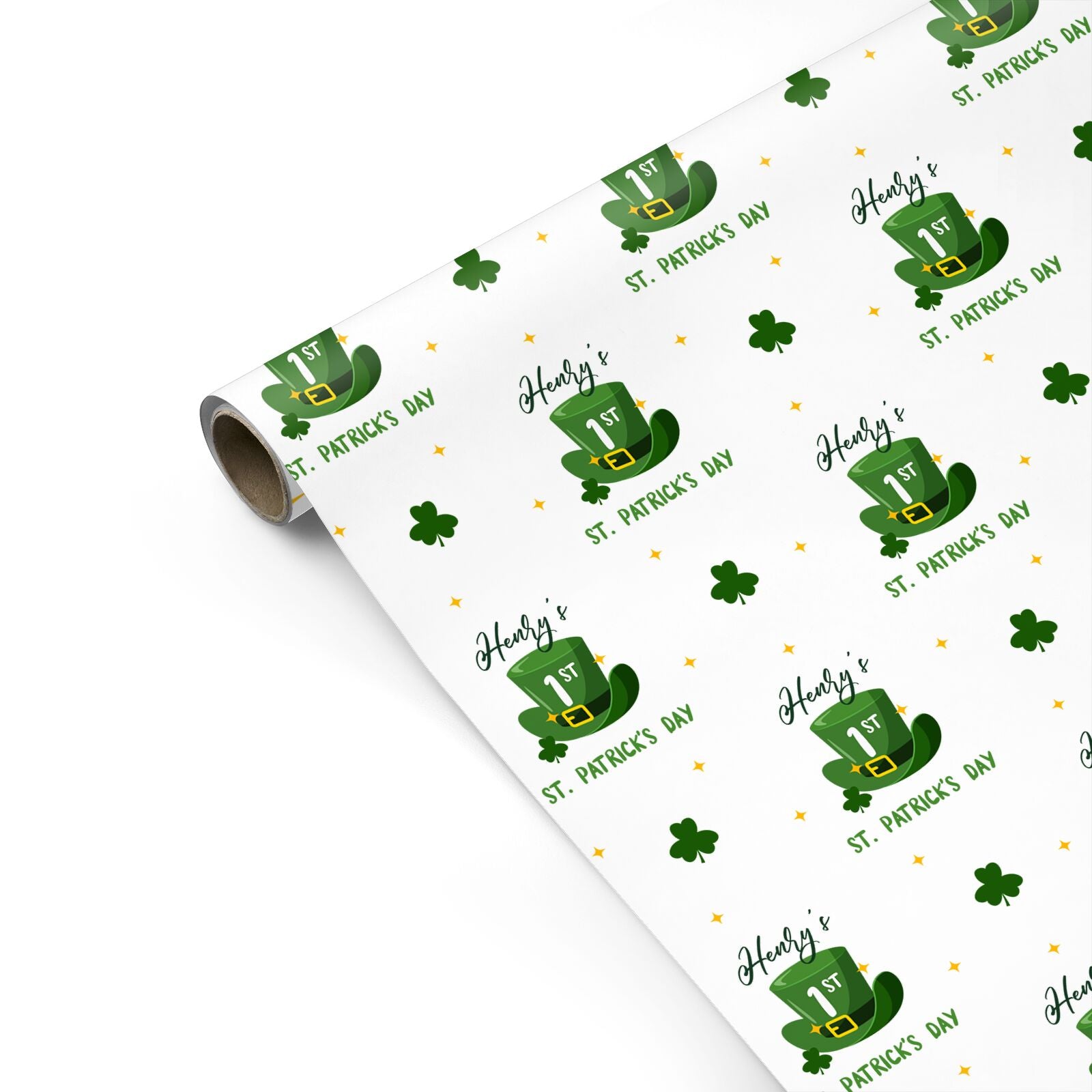 First St Patricks Day Personalised Personalised Gift Wrap