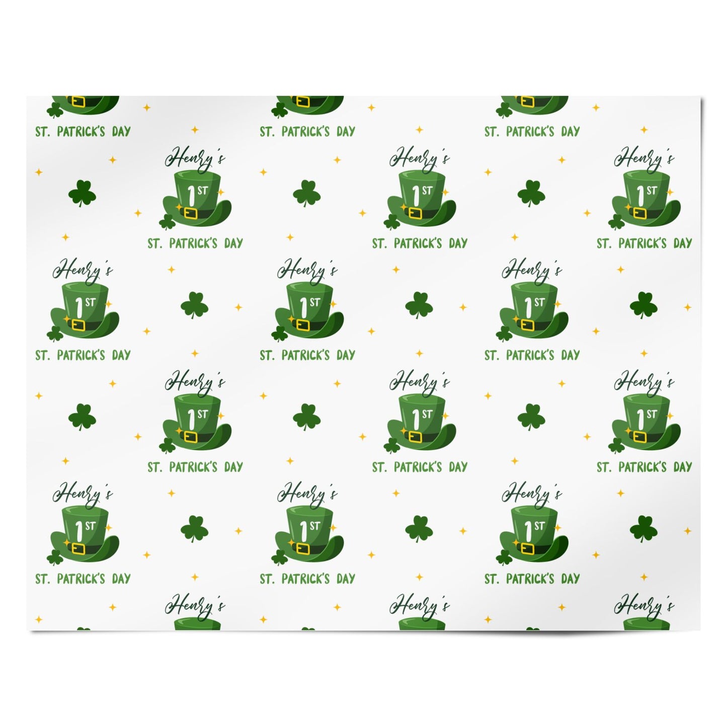 First St Patricks Day Personalised Personalised Wrapping Paper Alternative