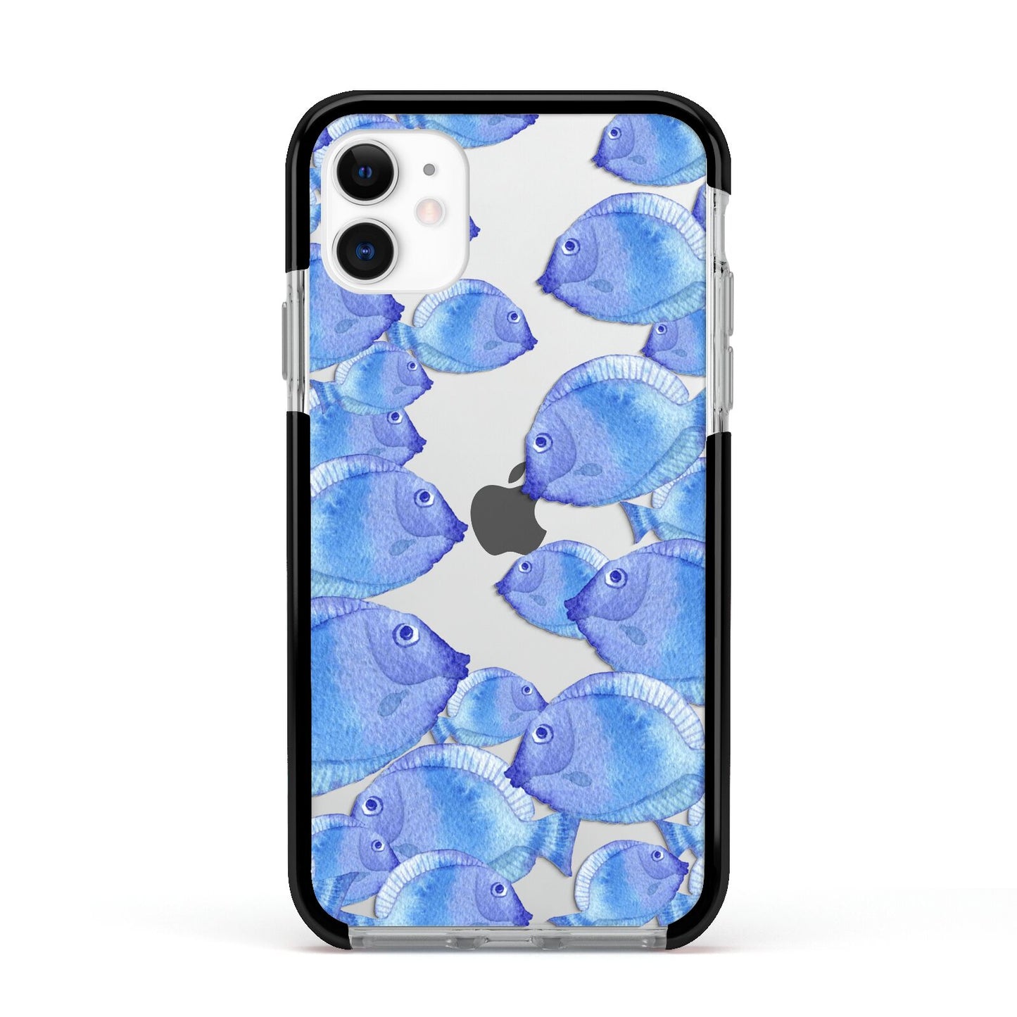Fish Apple iPhone 11 in White with Black Impact Case