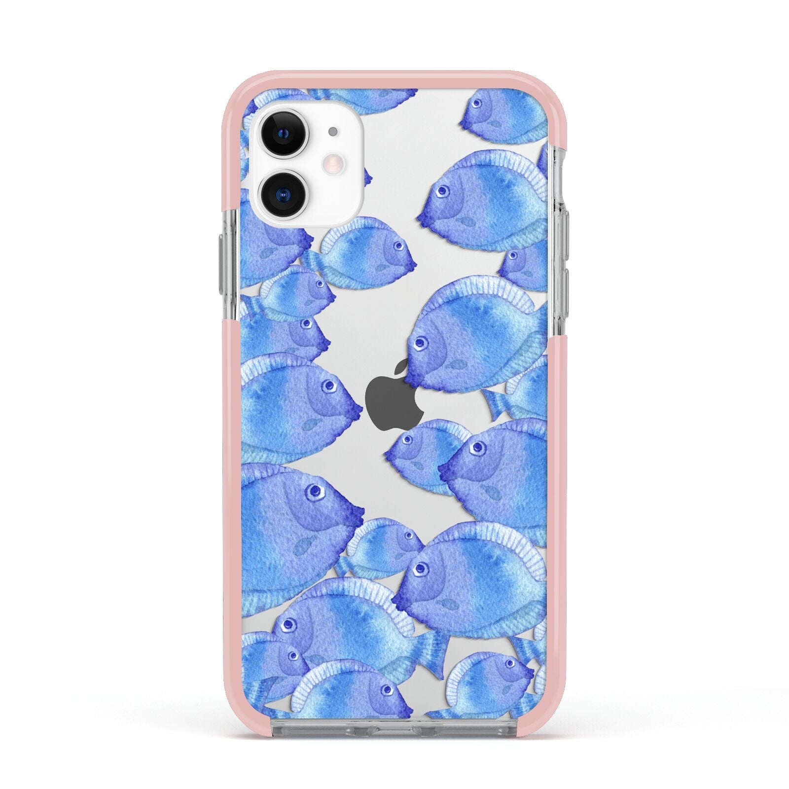 Fish Apple iPhone 11 in White with Pink Impact Case