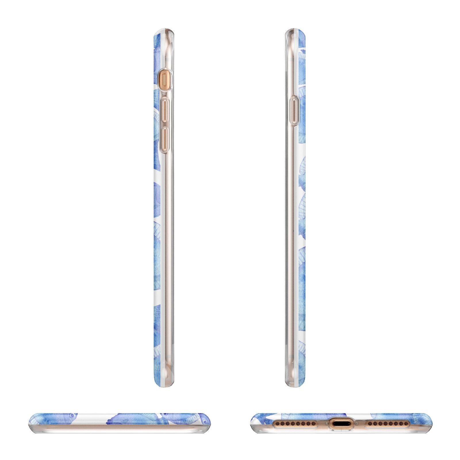 Fish Apple iPhone 7 8 Plus 3D Wrap Tough Case Alternative Image Angles