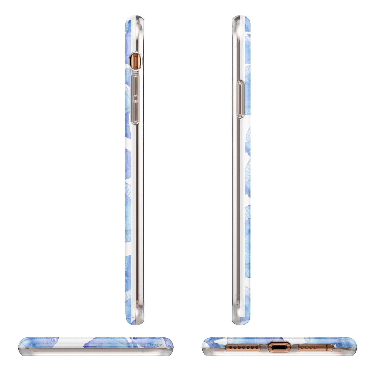 Fish Apple iPhone XS Max 3D Wrap Tough Case Alternative Image Angles