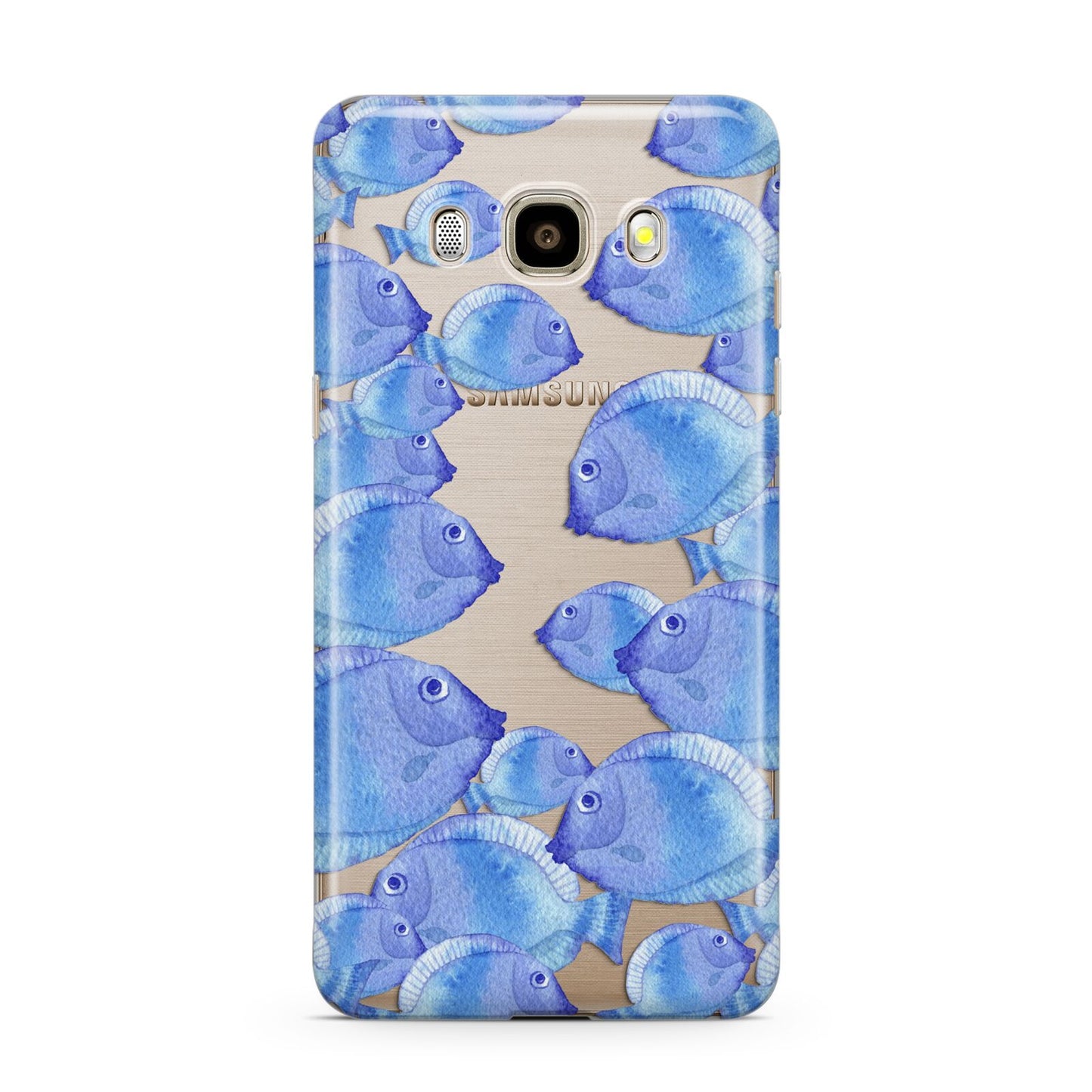 Fish Samsung Galaxy J7 2016 Case on gold phone