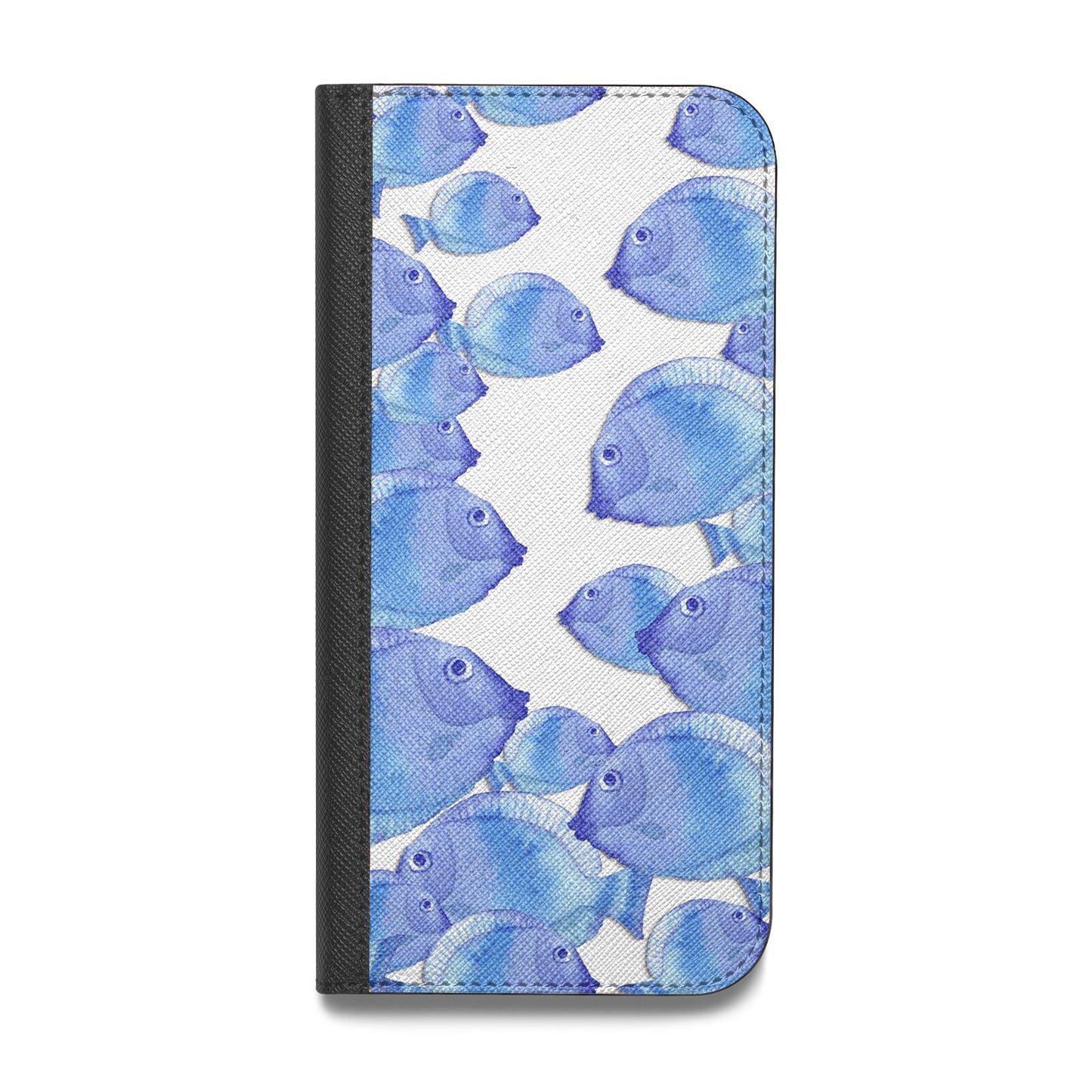 Fish Vegan Leather Flip iPhone Case