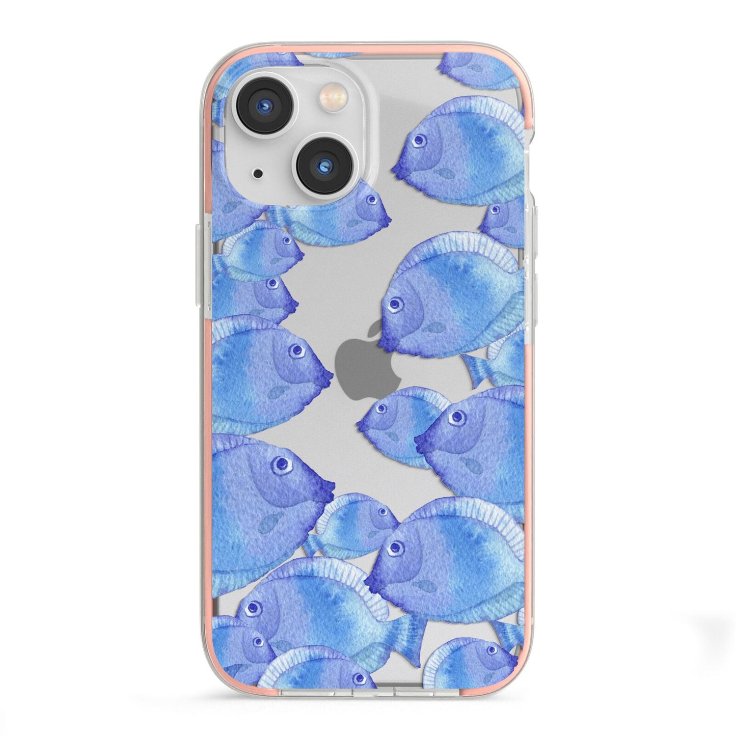 Fish iPhone 13 Mini TPU Impact Case with Pink Edges