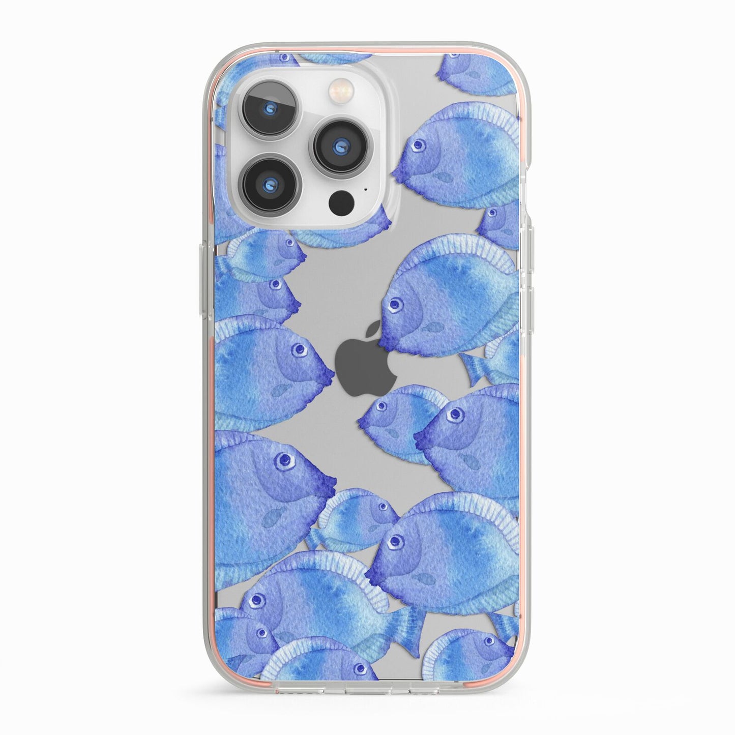 Fish iPhone 13 Pro TPU Impact Case with Pink Edges