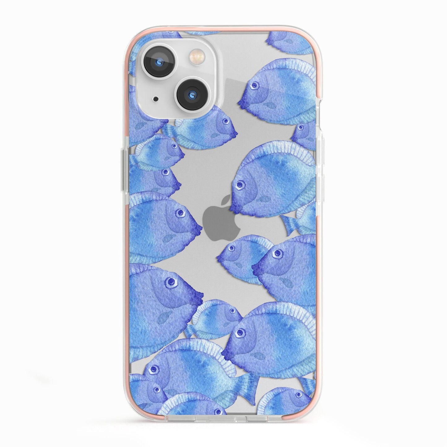 Fish iPhone 13 TPU Impact Case with Pink Edges