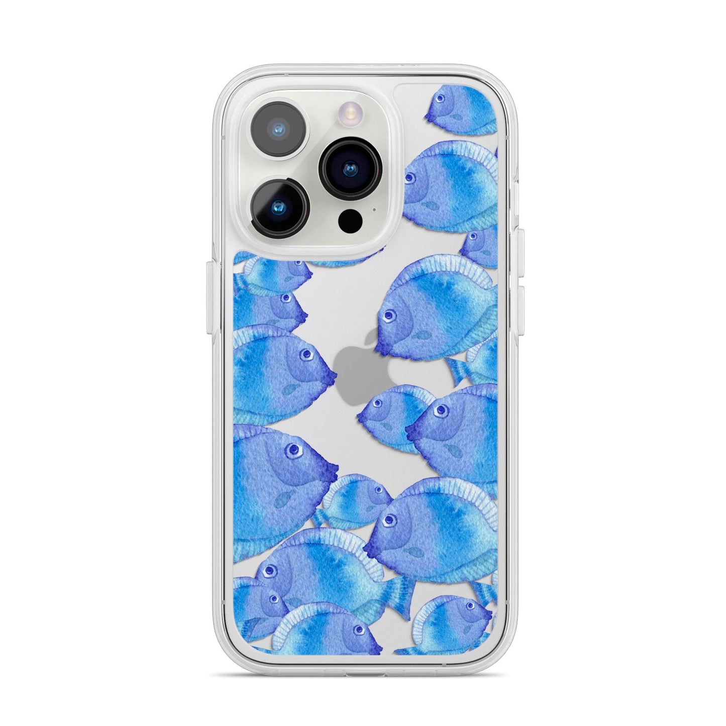 Fish iPhone 14 Pro Clear Tough Case Silver