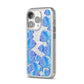 Fish iPhone 14 Pro Glitter Tough Case Silver Angled Image