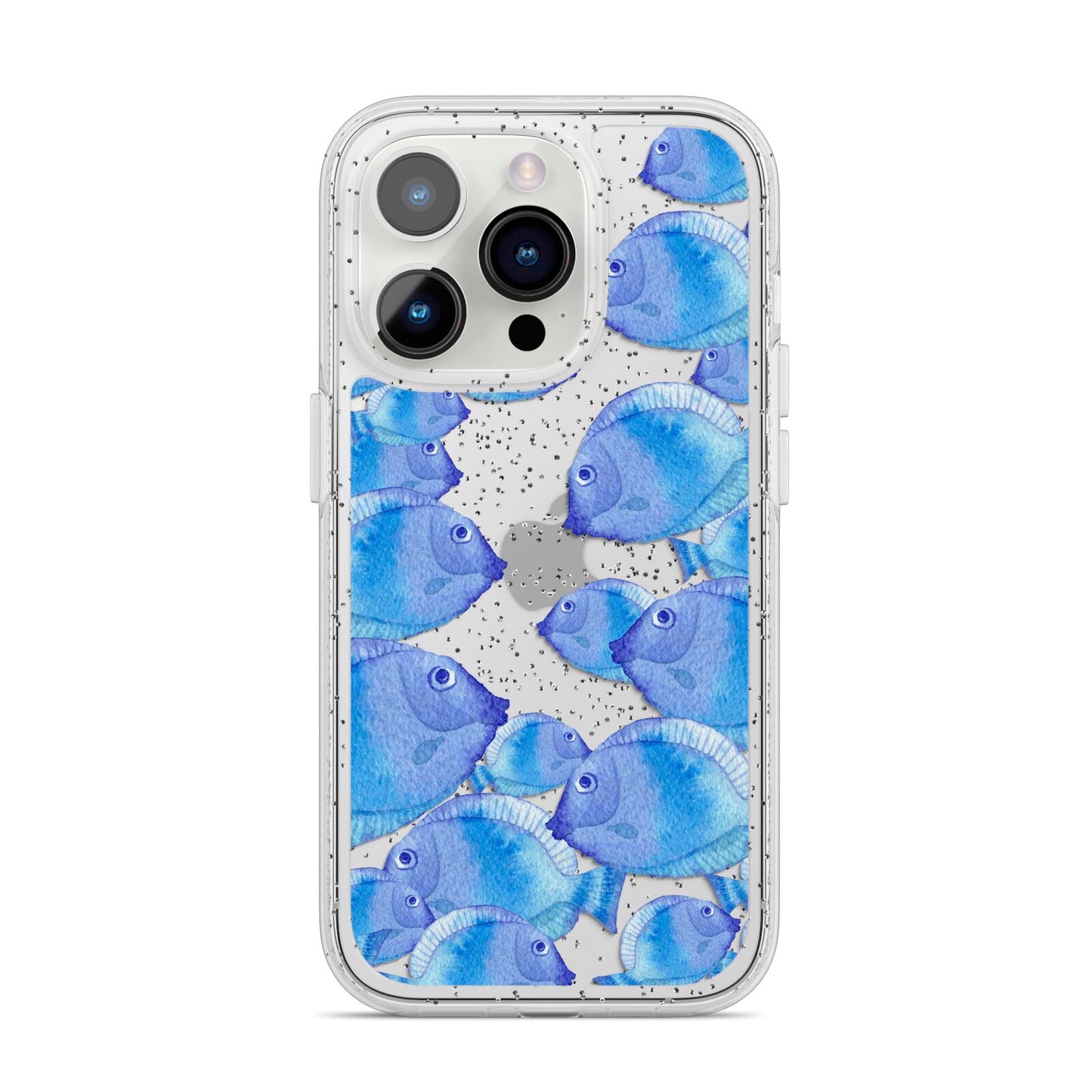 Fish iPhone 14 Pro Glitter Tough Case Silver