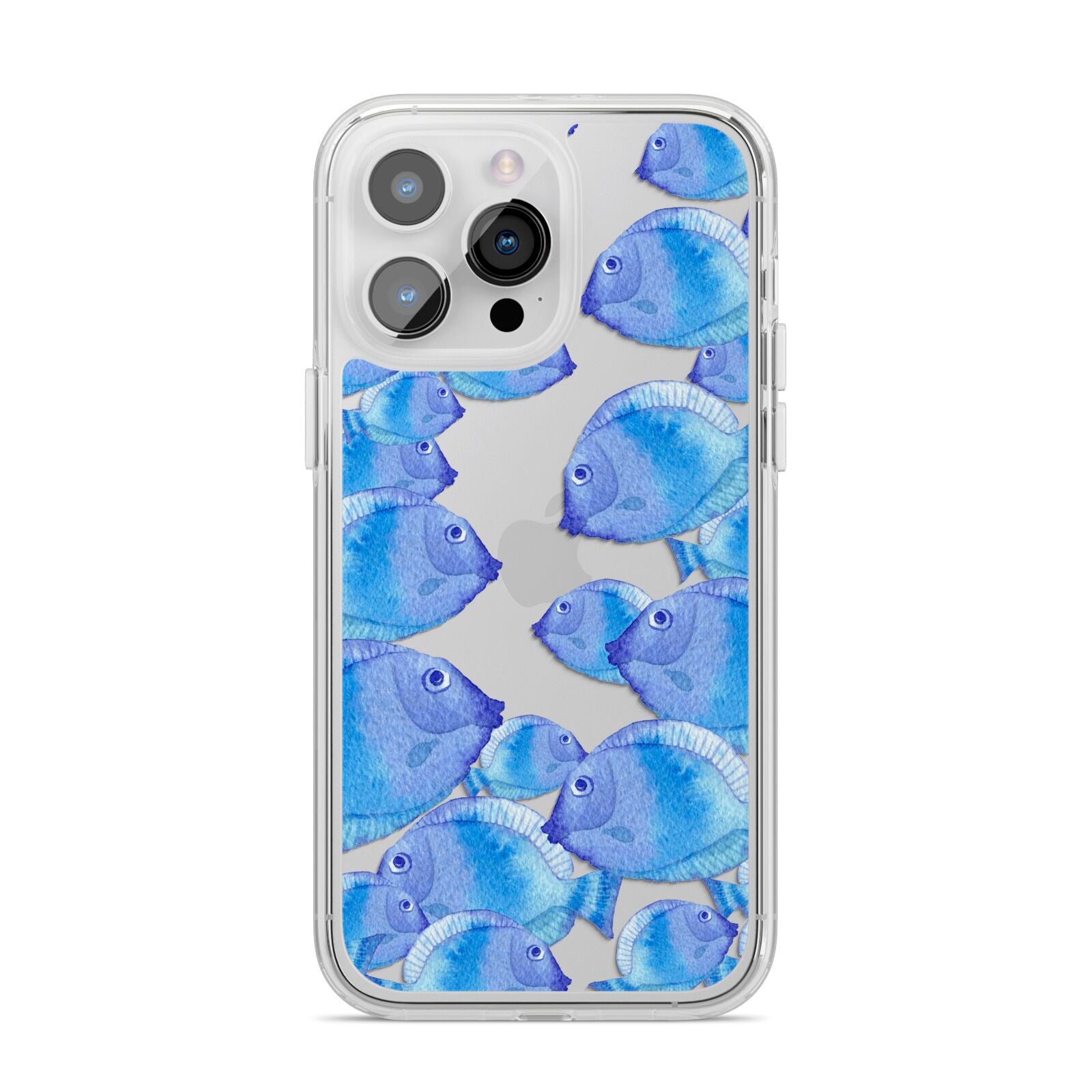 Fish iPhone 14 Pro Max Clear Tough Case Silver