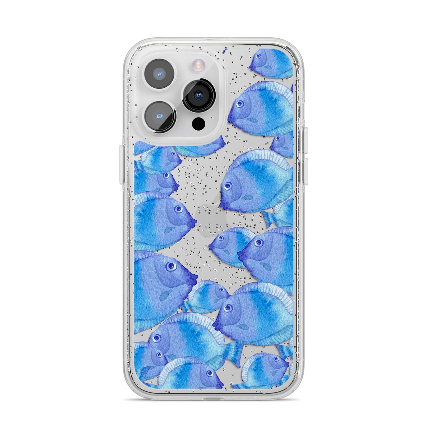 Fish iPhone 14 Pro Max Glitter Tough Case Silver