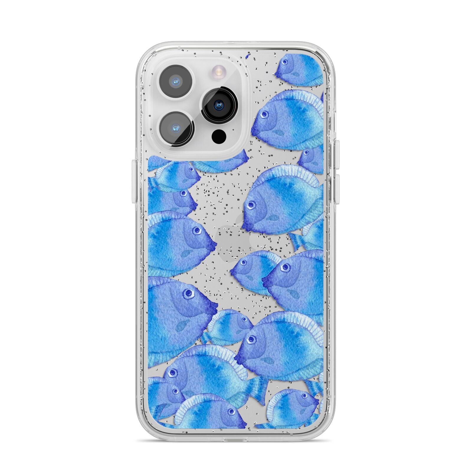Fish iPhone 14 Pro Max Glitter Tough Case Silver