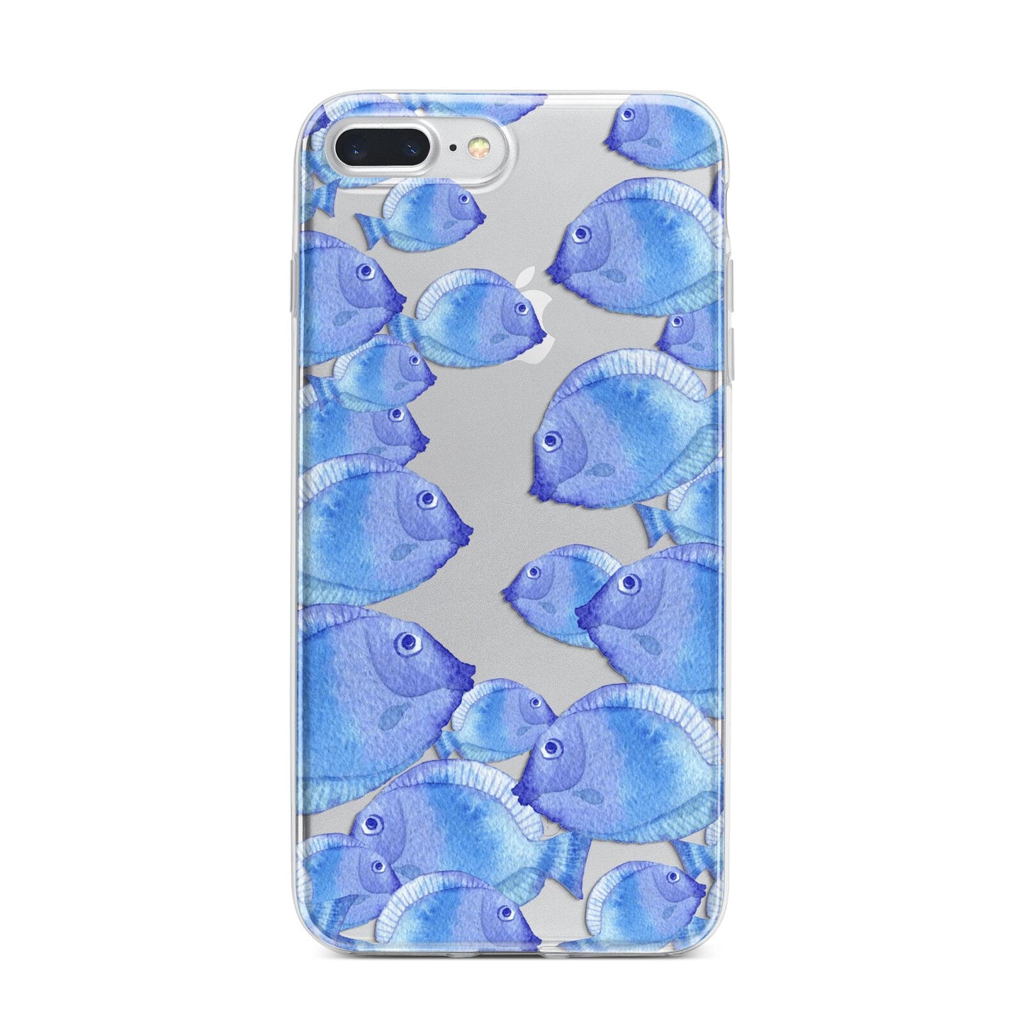 Fish iPhone 7 Plus Bumper Case on Silver iPhone
