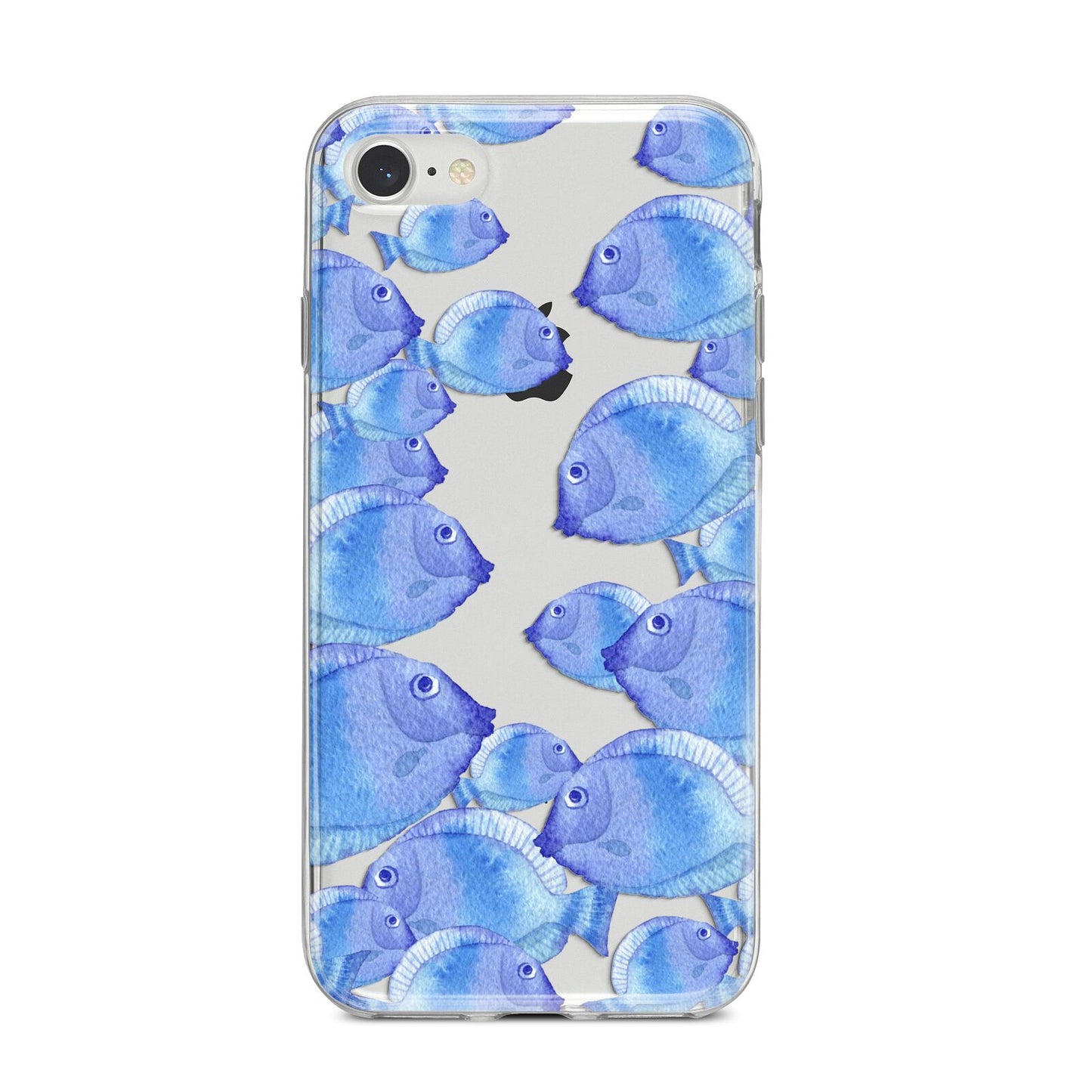 Fish iPhone 8 Bumper Case on Silver iPhone