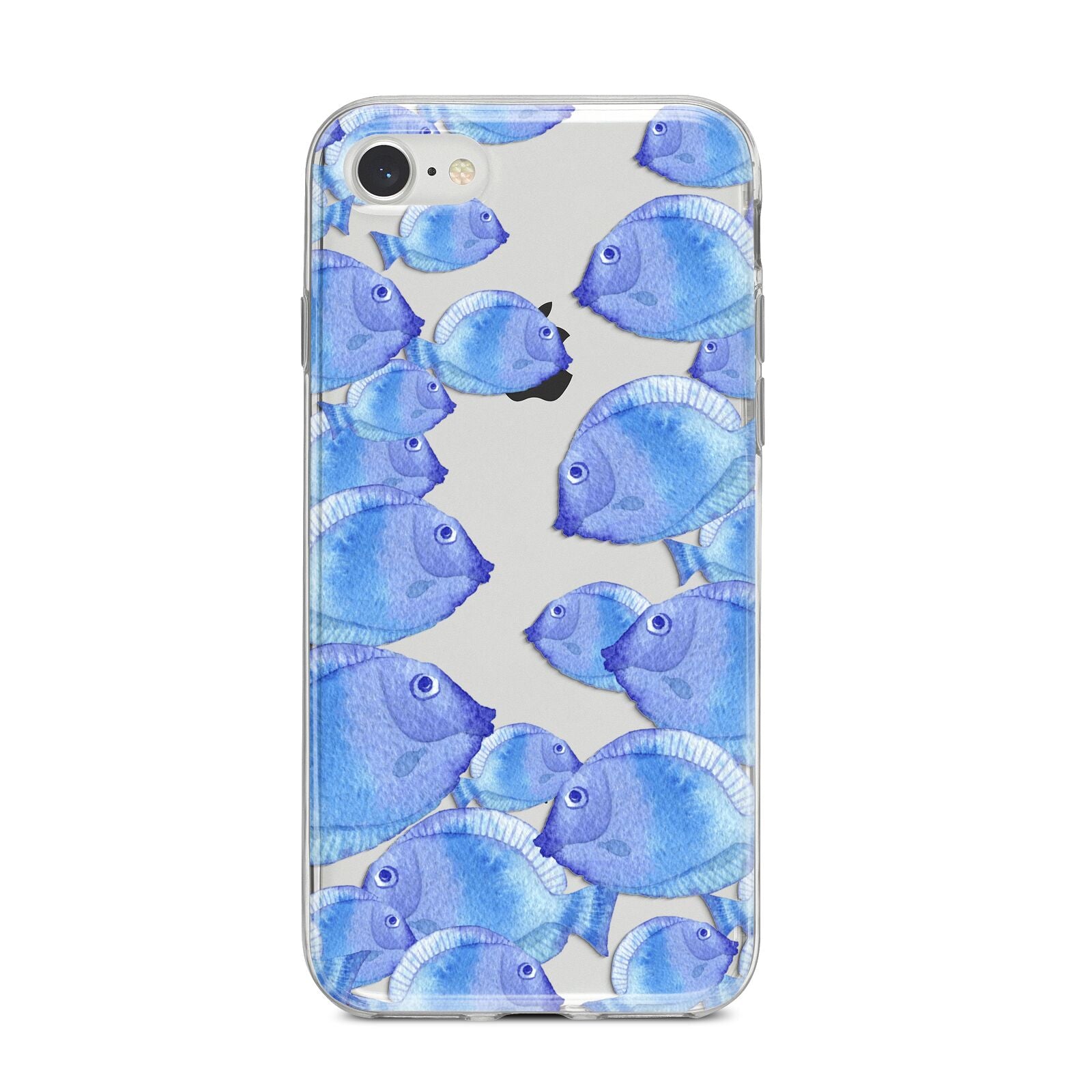 Fish iPhone 8 Bumper Case on Silver iPhone